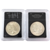 Image 1 : USA Silver 1921 Morgan & 1922 Peace Silver Dollars in 'Authenticated BU' Bradford Exchange Holders