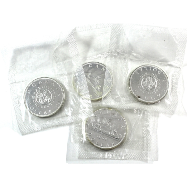 2x 1963 & 2x 1964 Proof Like Silver Dollars. 4pcs