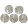 Image 2 : USA Silver 2021-2025 $1 Silver Eagle .999 Fine Silver Coins. 5pcs. (Tax Exempt)