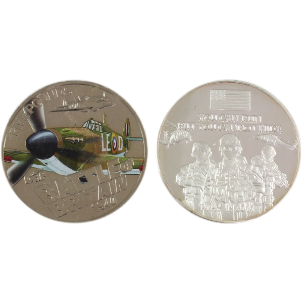 2x 1oz USA & Great Britain War Victories .999 Fine Silver Rounds. 2pcs. (Tax Exempt)