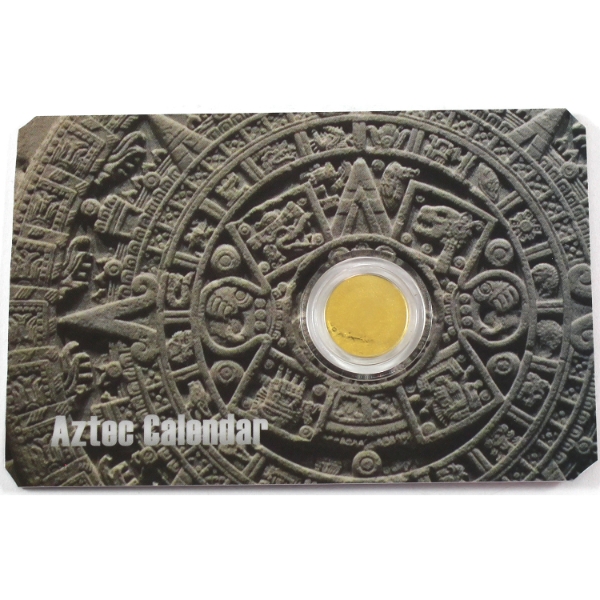 1/1000oz Niue 2025 50-cent Aztec Calendar .9999 Fine Gold Coin in Assay Card (Tax Exempt)