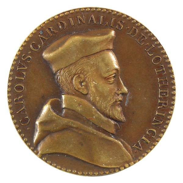 France N.D. Carolus Cardinalis de Lotharingia Medal 29.8g-Brass, 39mm