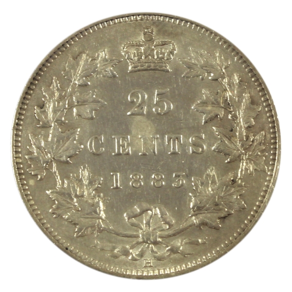 25-cent 1883H EF-AU