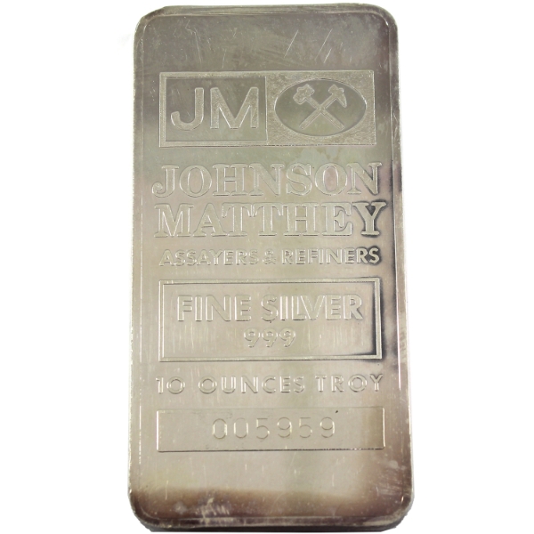 10oz Johnson Matthey Vintage TD Bank .999 Silver Bar, SN: 005959. Mintage of <250! (Tax Exempt)