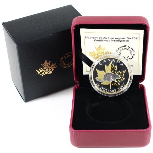 2017 $25 Timeless Icons Silver Piedfort with Selective Gold Plating (Tax Exempt)