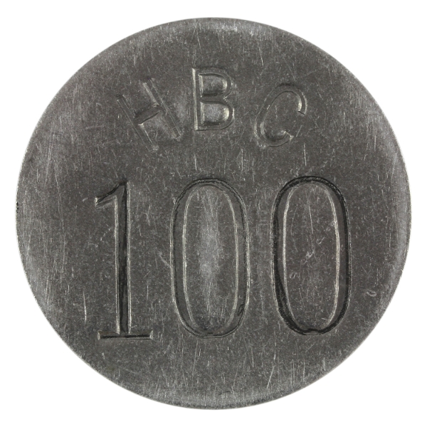 Hudson's Bay Gingras-285d Eastern Arctic ND (c. 1946) HBC 100 Trade Token, 45mm, Uniface Aluminum