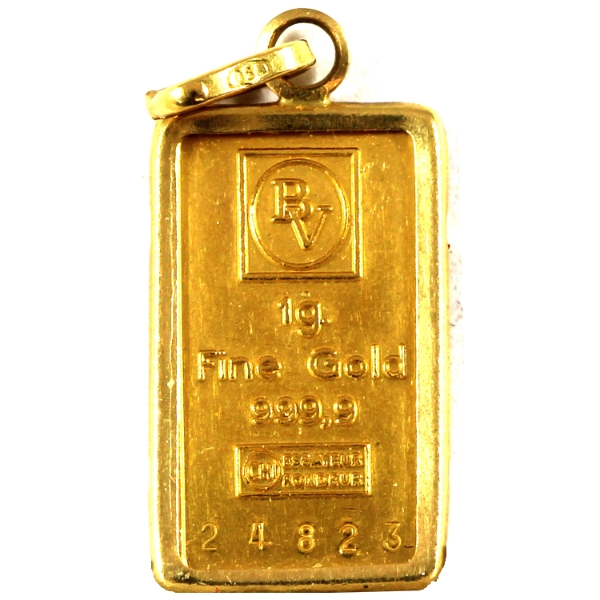 1g Bayerische Vereinsbank .999 Fine Vintage Gold Bar (Tax Exempt)