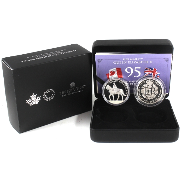 2021 A Royal Celebration 1oz Fine Silver 2-Coin Set (Tax Exempt)