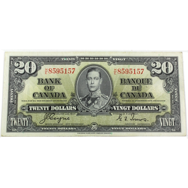 BC-25c 1937 $20 EF Coyne-Towers SN: H/E8595157
