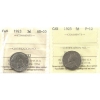 Image 1 : 5-cent 1 1923 AU55, & 1925 F12 ICCS. 2pcs.