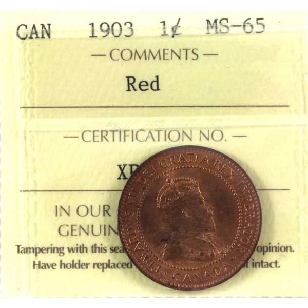 1-cent 1903 ICCS MS65