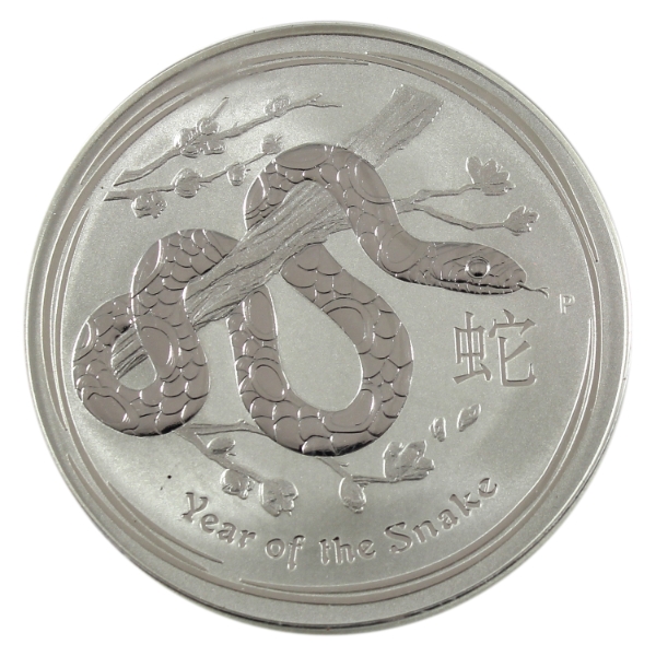 2oz Australia 2013 $2 Year of the Snake .999 Fine Silver Round (Tax Exempt)