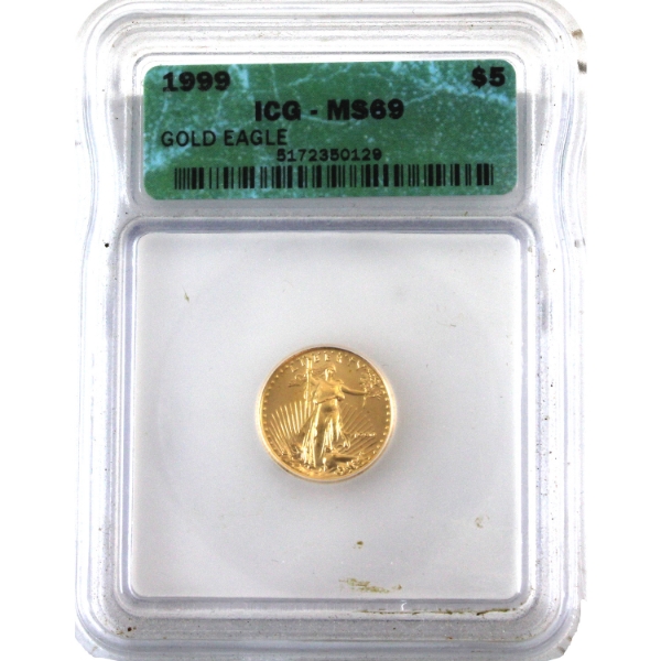 USA Gold 1999 $5 Gold Eagle ICG MS69