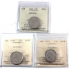 Image 1 : 25-cent 2021, 2022 & 2023 ICCS MS66. 3pcs