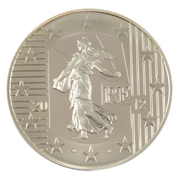 1oz France 2012 10 Euros 10th Anniversary of the Euro Silver Proof Coin