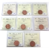 1-cent 2000, 2001, 2002, 2002P, 2003P, 2003P New Effigy, 2003 New Effigy & 2003 ICCS MS66 Red. 8pcs