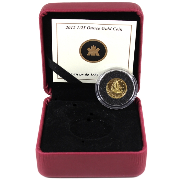 2012 50-cent The Bluenose 1/25oz Fine Gold Coin (Tax Exempt)