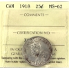 Image 1 : 25-cent 1918 ICCS MS62