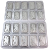 Image 1 : 20x 1oz Silvertowne Eagle Design .999 Fine Silver Bars in Sealed Mint Sheet. 20pcs (Tax Exempt)