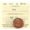 Image 1 : 1-cent 1977 ICCS MS67