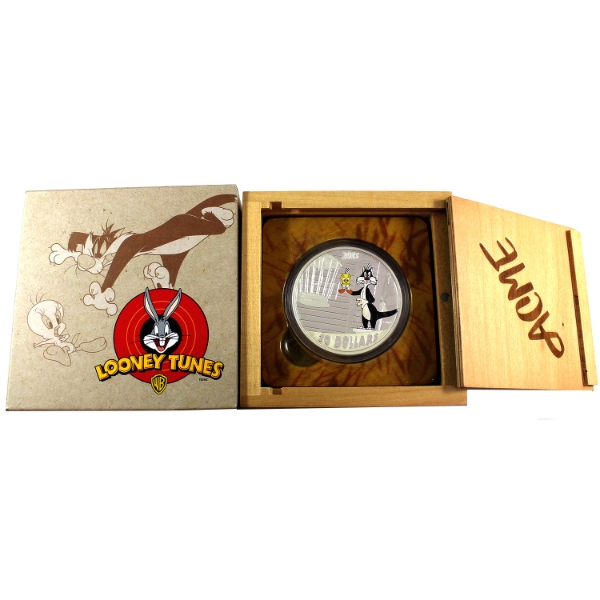 2015 $30 Looney Tunes™ Classic Scenes: Birds Anonymous Fine Silver Coin (Tax Exempt)