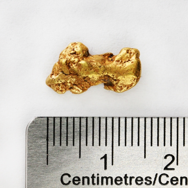 2.547g Natural Gold Nugget, 22 carat (92.9% XRF)