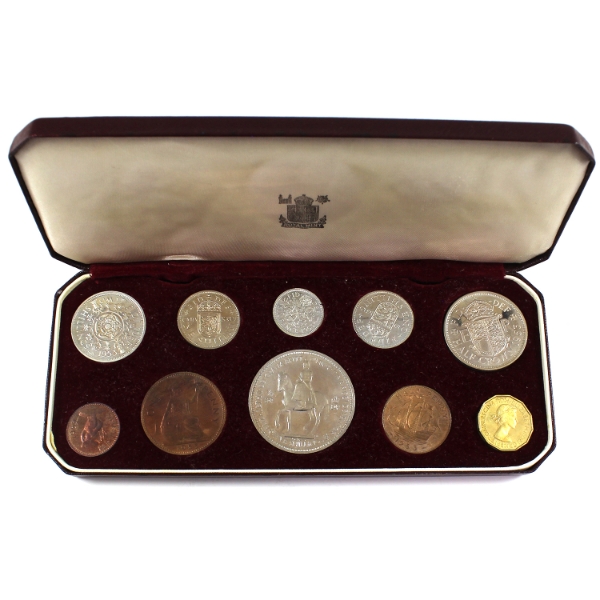 Great Britain 1953 10-piece Proof Set in Original Case