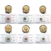 Image 1 : 6x USA 2007-2008 Presidential Dollar Rolls of 12pcs/ea in Deluxe Display Case with Individual COAs