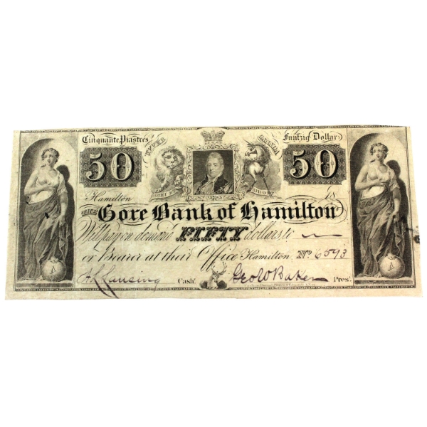 325-10-06R 18_ $50 Gore Bank of Hamilton EF Remainder SN: 6593