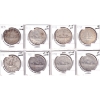 Silver $1 1935-1951 Bulk Collection in 8-Pocket Sheet Circ to AU. 8pcs. 