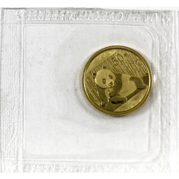China Gold 2015 50 Yuan 1/10oz Fine Gold Panda (Tax Exempt)