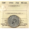 Image 1 : 25-cent 1946 ICCS MS65