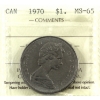 Image 1 : Silver $1 1970 ICCS MS65