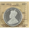 Image 3 : 2015 $1 100th Ann. In Flanders Fields Ltd. Edition Fine Silver Coin ICCS PF67 (Tax Exempt)