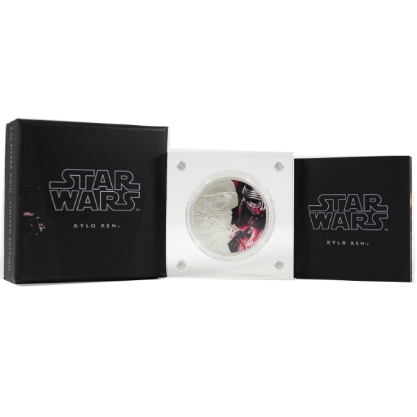 Niue Silver 2016 $2 Star Wars Kylo Ren 1oz .999 Fine Silver Proof Coloured Coin (Tax Exempt)