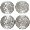 4x 1oz Niue 2020 $2 Athenian Owl Stackable .999 Silver. 4pcs. (Tax Exempt)