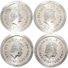 Image 2 : 4x 1oz Niue 2020 $2 Athenian Owl Stackable .999 Silver. 4pcs. (Tax Exempt)