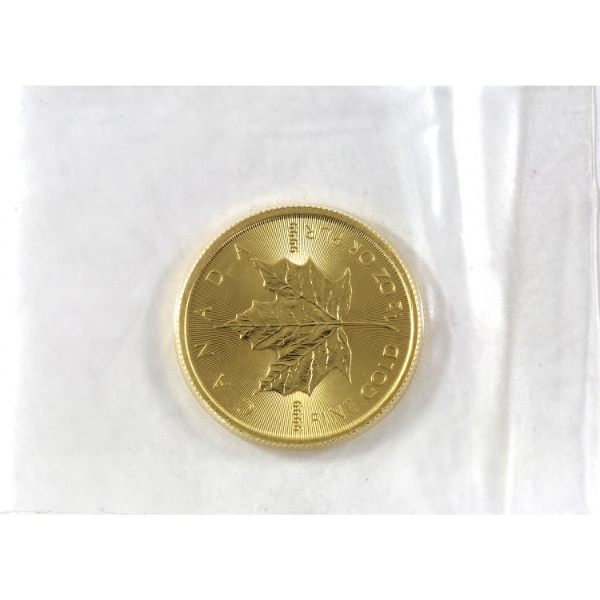 1/2oz Canada 2017 $20 Gold Maple Leaf .9999 Fine Gold Coin (Tax Exempt)