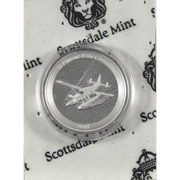 1oz Scottsdale Mint 2018 St. Vincent & The Grenadines, EC8 .999 Fine Silver Round (Tax Exempt)