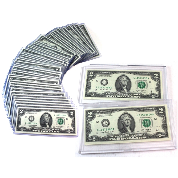 Bulk Lot of 48x USA 2013 $2 Federal Reserve Notes. Sold as is. 48pcs.