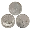 Image 1 : 3x 1oz World Assorted .999 Fine Silver Rounds. 3pcs (Tax Exempt)