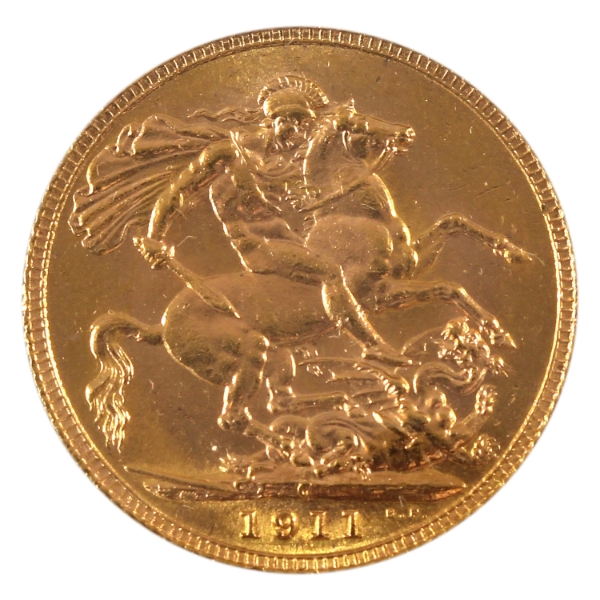 1911C Gold Sovereign UNC+