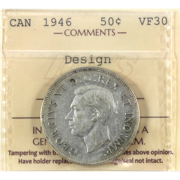 50-cent 1946 Design; Hoof/6 ICCS VF30