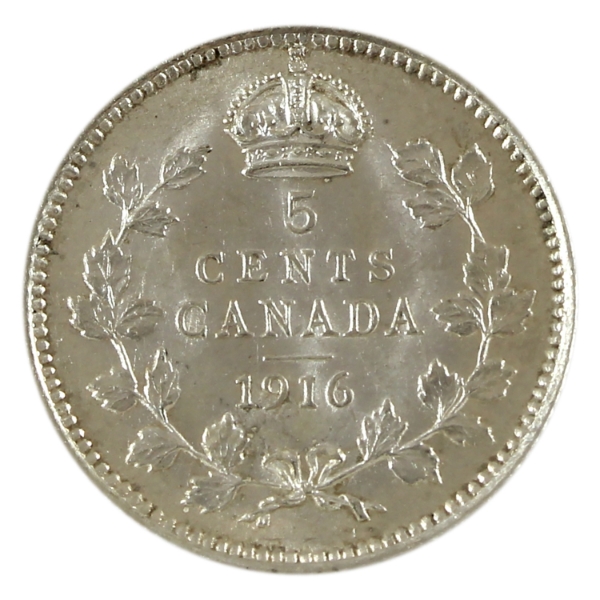 5-cent 1916 Choice Brilliant UNC