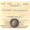 Image 1 : 5-cent 1893 ICCS MS65 Cornwell Collection
