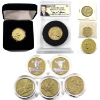 Image 1 : USA 1937-2008 Mixed Denomination Gold Plated Coins. 10pcs.