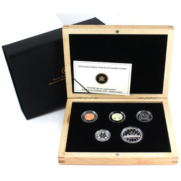 2010 Canada's Voyageur Dollar Anniversary Ltd. Ed. 5-coin Proof Set