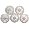 Image 1 : 5x 1oz Compass Rose .999+ Fine Silver Rounds. 5pcs. (Tax Exempt)