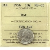 Image 1 : 10-cent 1956 Dot ICCS MS65