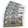 Image 1 : Group Lot of 6x 1937 $1 to $100 F-VF to VF Bank of Canada Notes w/ Various Imperfections.